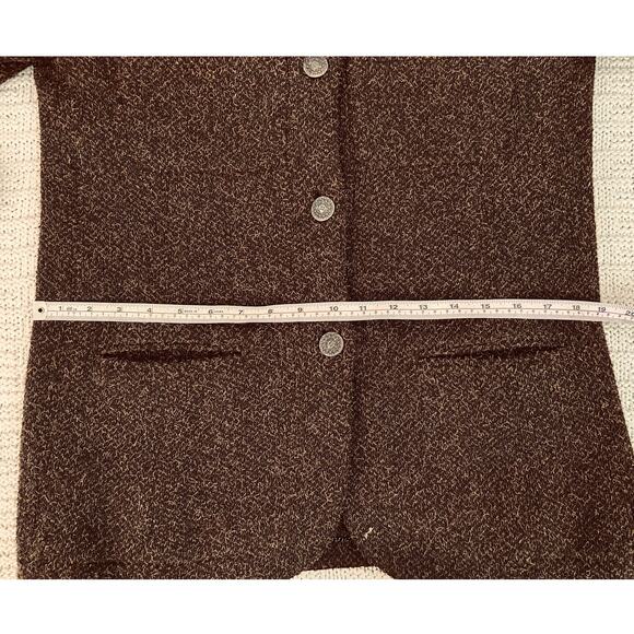 Chanel Vintage Brown Tweed Blazer Jacket FR 38 US 6 8 97A - Picture 8 of 14